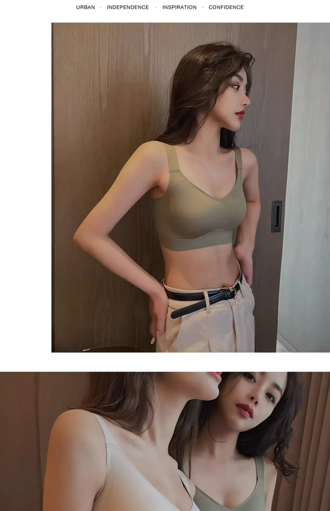 Cross-Border Seamless Underwear for Women with Big Breasts, No Rims, Push-Up Anti-Sagging Thin Sports Foreign Trade Large Size Bra — feature 46