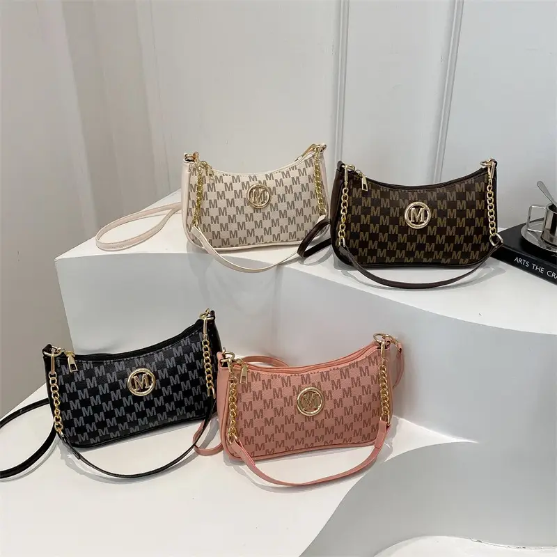 Women's Small Crossbody Bag with Gold Chain