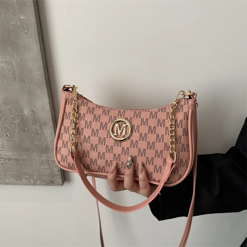 Women's Small Crossbody Bag with Gold Chain