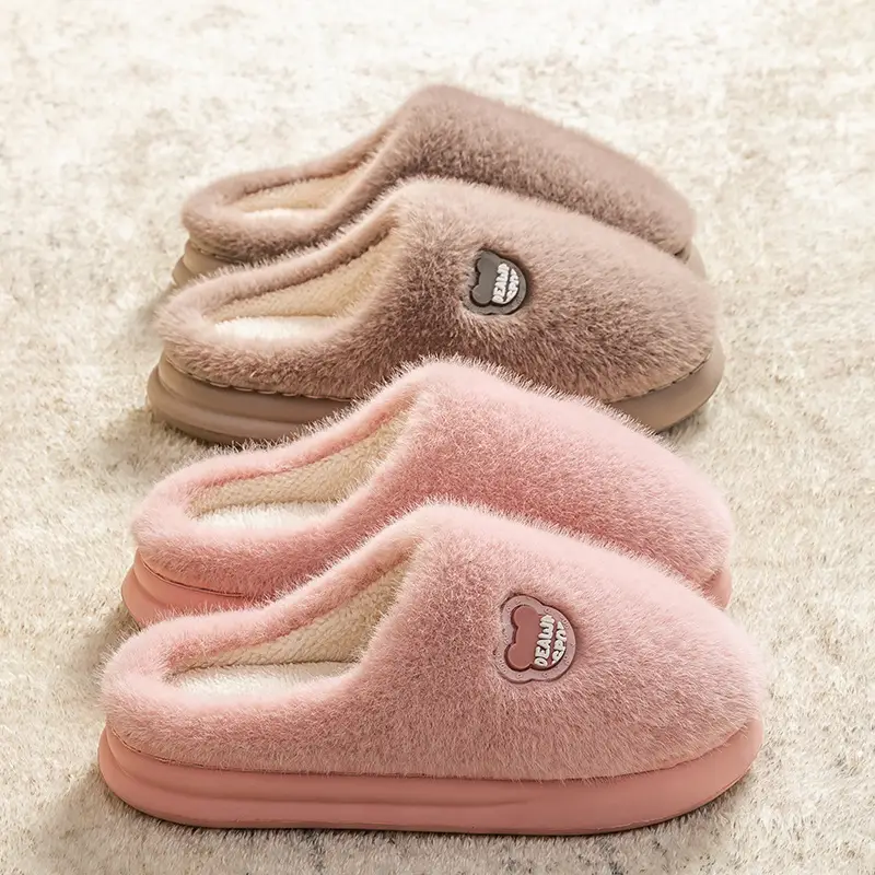 Winter Warm Plush Cotton Slippers for Home Autumn and Winter Slippers for Home Use 2025 New Cotton Slippers for Women Thick Sole Anti-Slip - Image 6