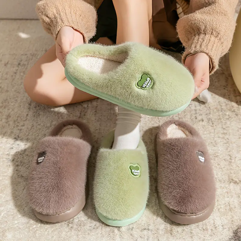Winter Warm Plush Cotton Slippers for Home Autumn and Winter Slippers for Home Use 2025 New Cotton Slippers for Women Thick Sole Anti-Slip - Image 9