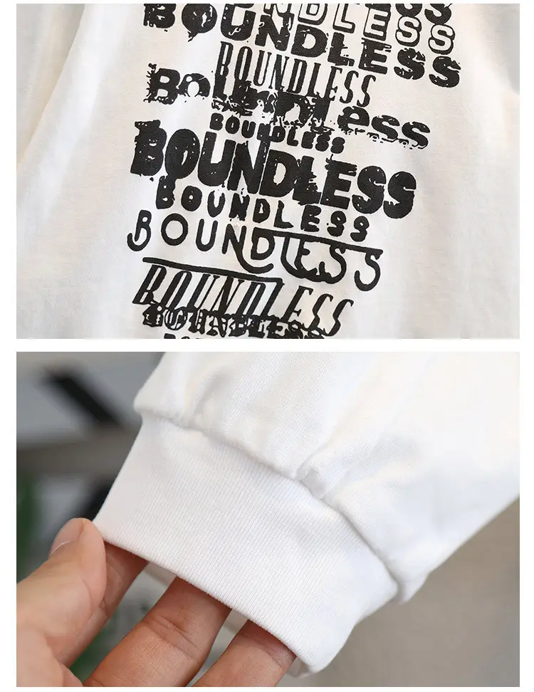 Boys Long Sleeve T-Shirt White Graphic 2026 — feature 13