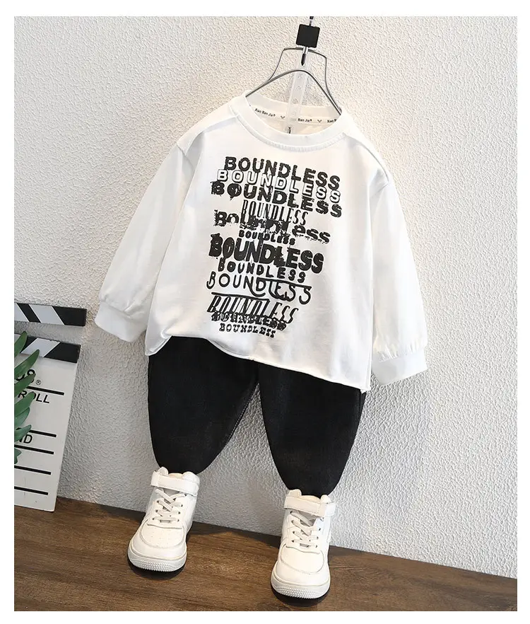 Boys Long Sleeve T-Shirt White Graphic 2026 — feature 7