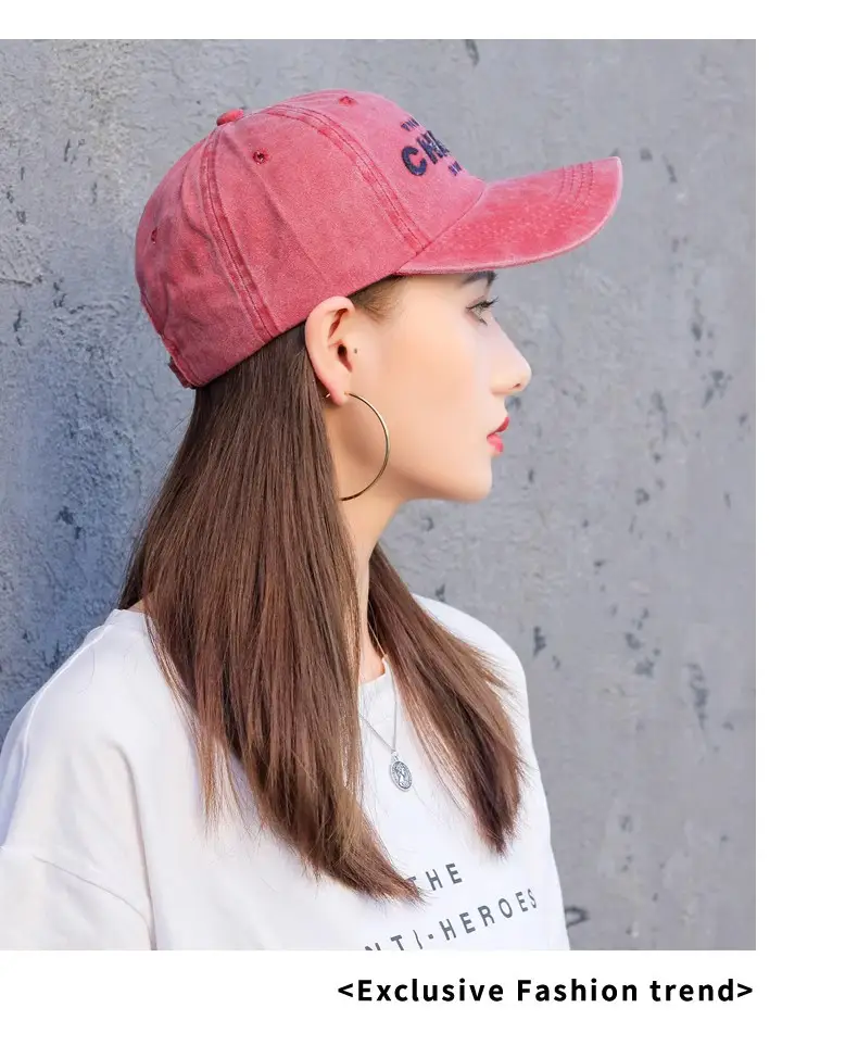 Washed Cotton Baseball Cap with "Champs New York" Embroidery — feature 18