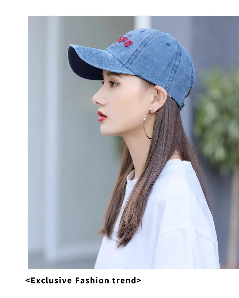 Washed Cotton Baseball Cap with "Champs New York" Embroidery — feature 20