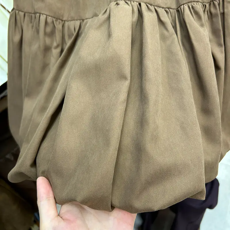 Women Korean Retro Belt Skirt Coffee Color 2026 — feature 6