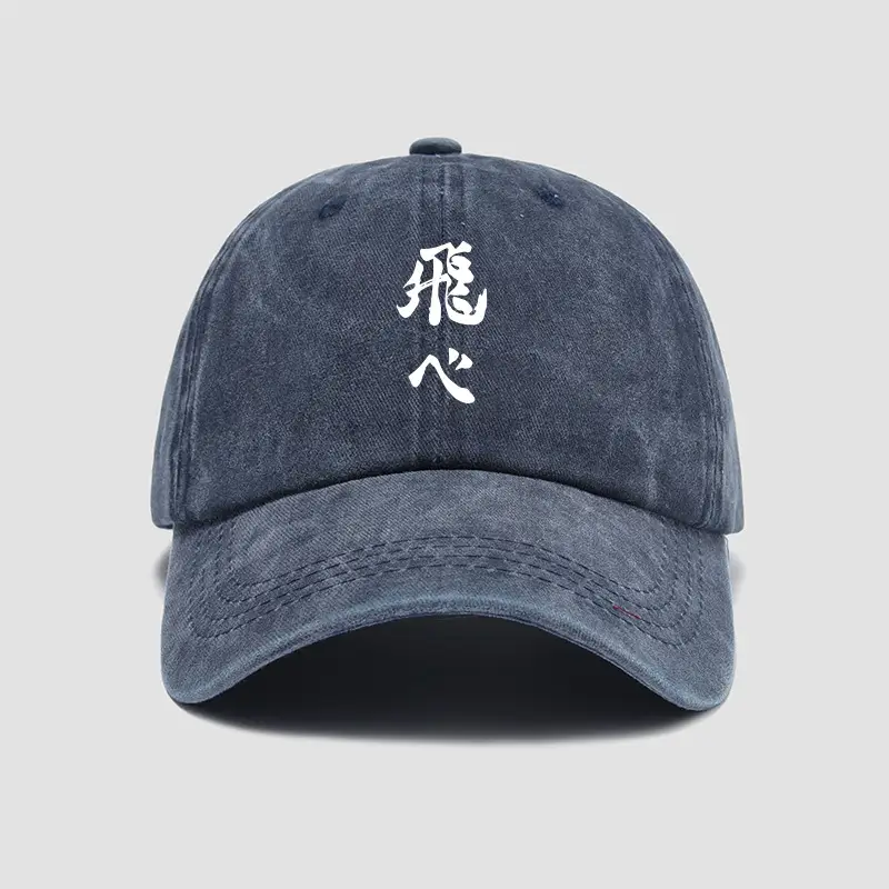 Vintage Blue Karasuno Fly Cap for Boys