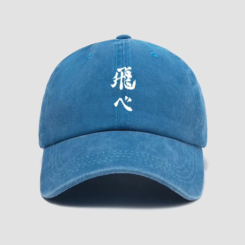 Vintage Blue Karasuno Fly Cap for Boys