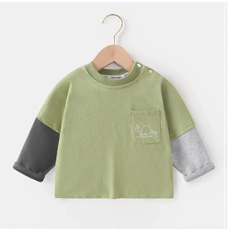 Baby Printed Long Sleeve T-Shirt Green Black 2025 — feature 11