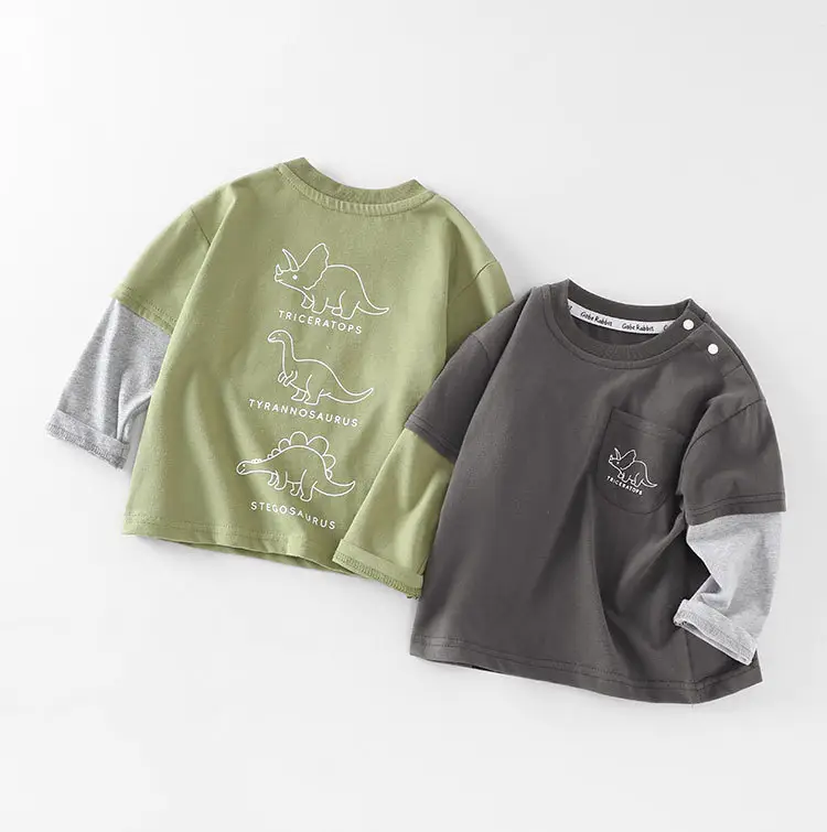 Baby Printed Long Sleeve T-Shirt Green Black 2025 — feature 4