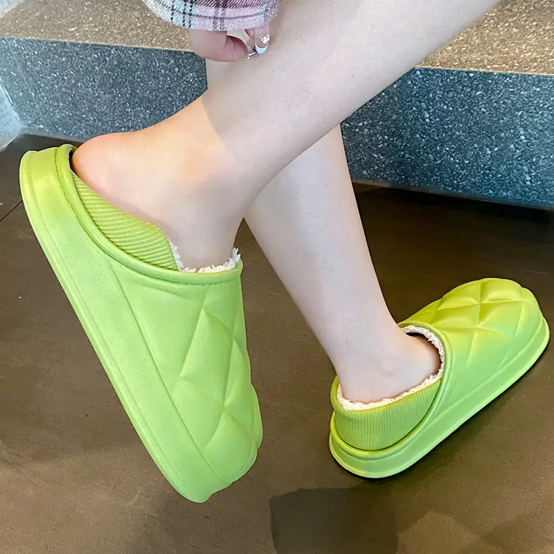 Waterproof Cotton Slippers for Autumn and Winter, Indoor and Outdoor Wear, Non-Slip, Warm, Fleece-Lined Cotton Shoes for Couples - Image 10