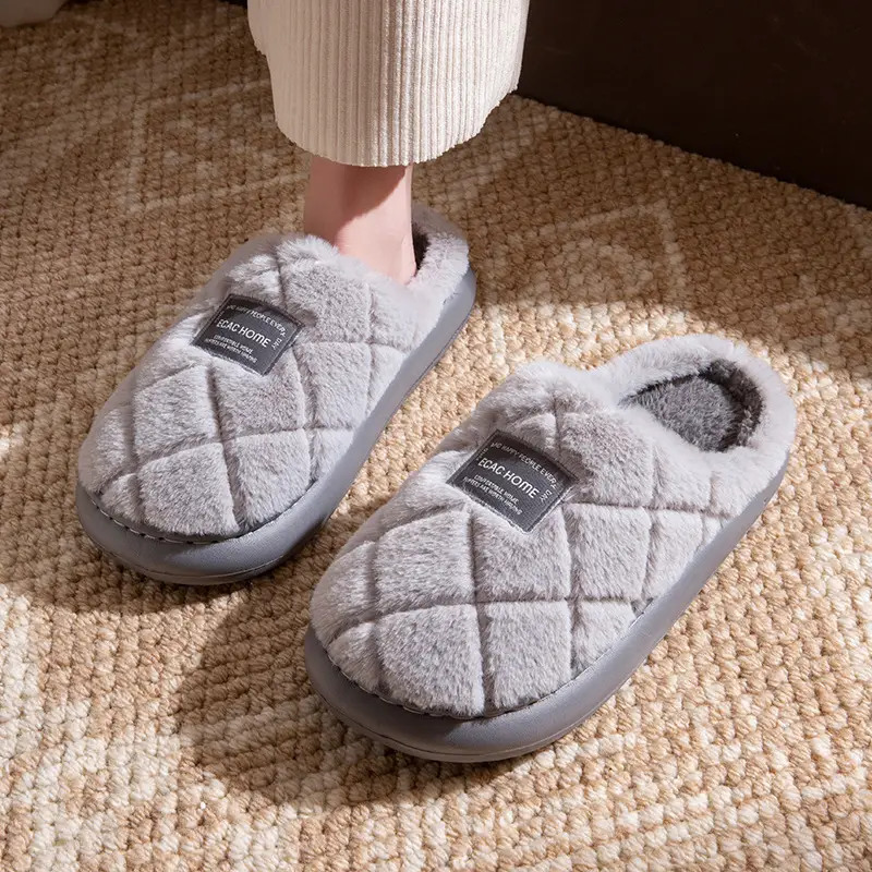Anti-Slip Cotton Slippers Autumn and Winter 2025 New Indoor Home Silent Furry Warm Slippers for the Elderly Antibacterial - Image 5