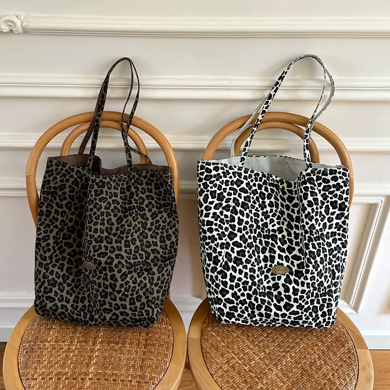 Leopard Print Spaghetti Strap Tote Bag Women — feature 1