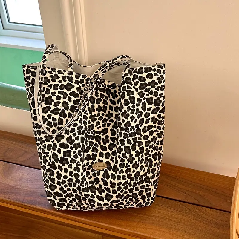 Leopard Print Spaghetti Strap Tote Bag Women — feature 10