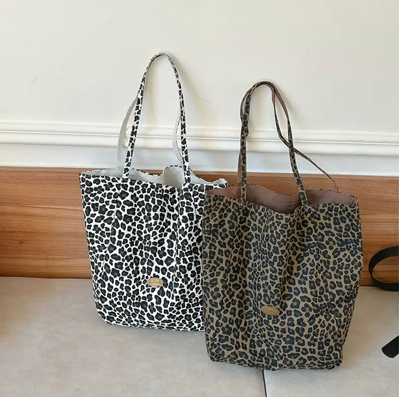 Leopard Print Spaghetti Strap Tote Bag Women — feature 3