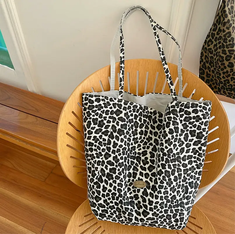 Leopard Print Spaghetti Strap Tote Bag Women — feature 5