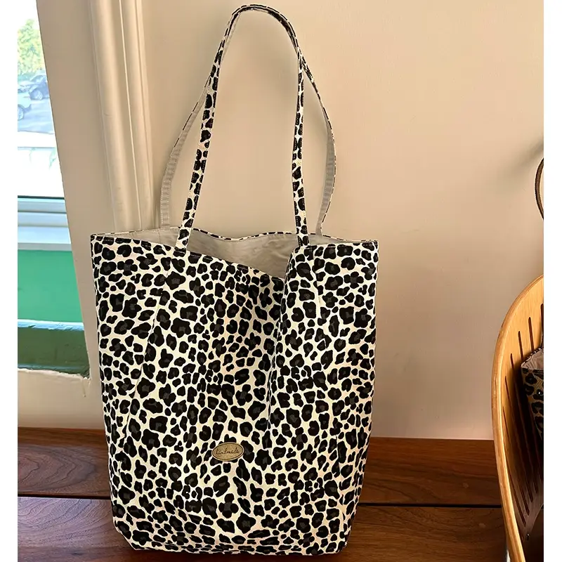 Leopard Print Spaghetti Strap Tote Bag Women — feature 9
