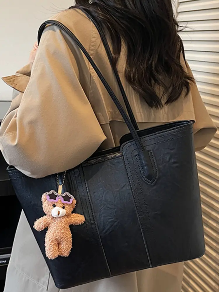 White Korean Style Retro Shoulder Bag for Women