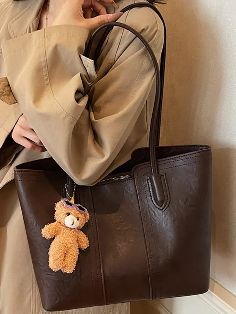 White Korean Style Retro Shoulder Bag for Women