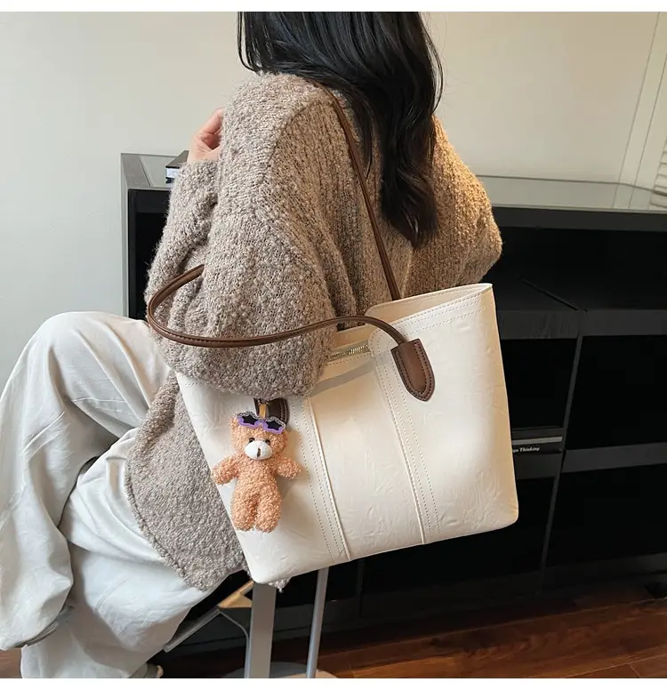 White Korean Style Retro Shoulder Bag for Women — feature 20