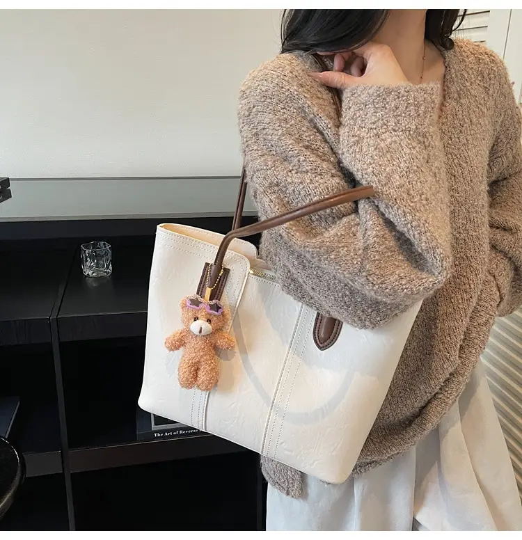 White Korean Style Retro Shoulder Bag for Women — feature 21