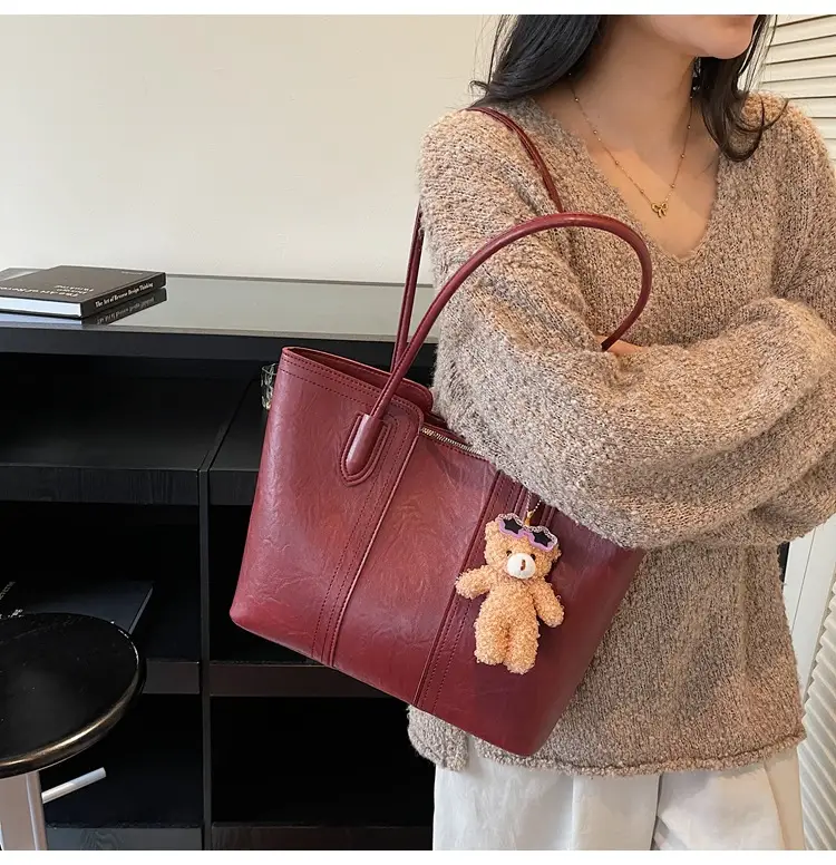 White Korean Style Retro Shoulder Bag for Women — feature 23