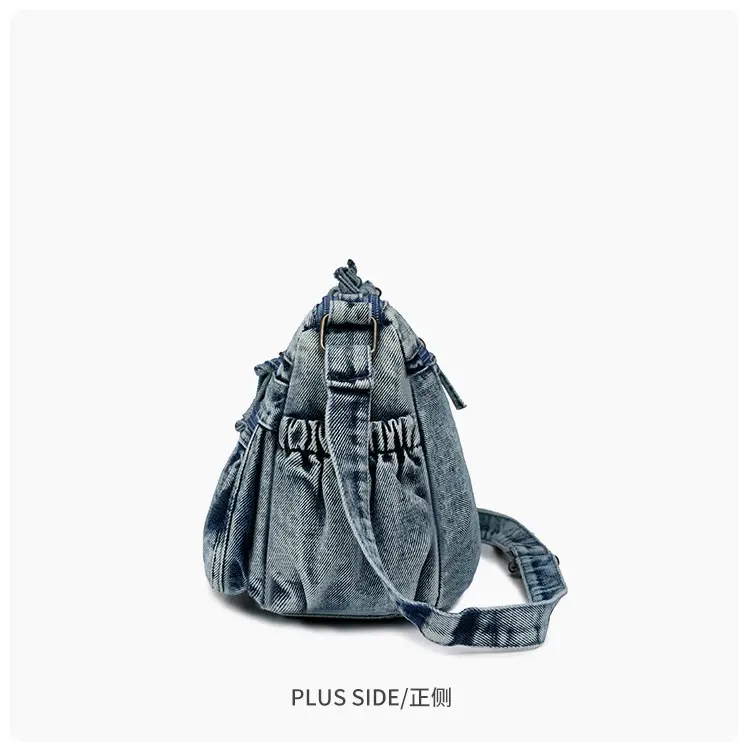 Washed Denim Crossbody Bag for Women Large Capacity — feature 7