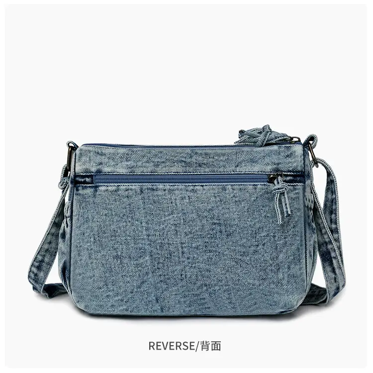Washed Denim Crossbody Bag for Women Large Capacity — feature 8