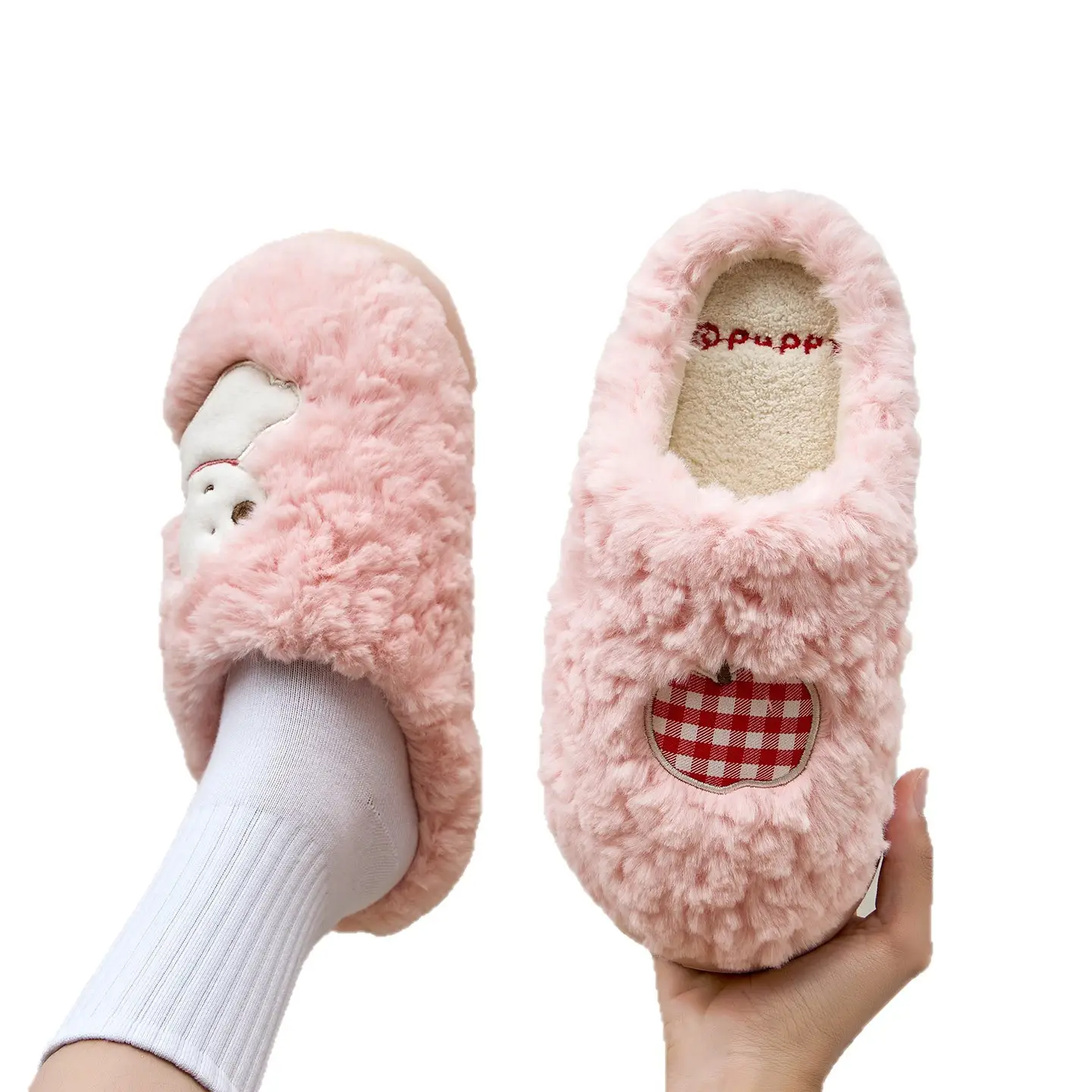 Cotton Plush Winter Slippers for Women Men - Image 19