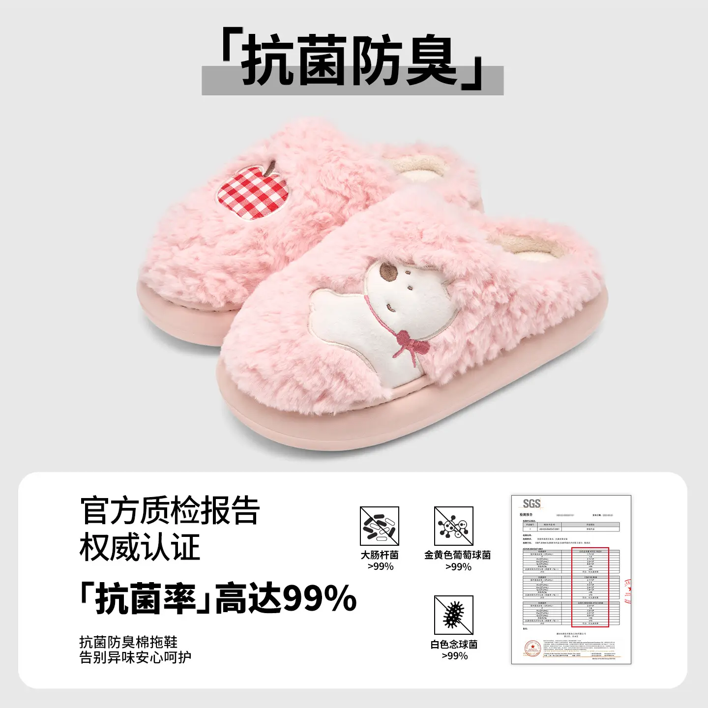 Cotton Plush Winter Slippers for Women Men - Image 11