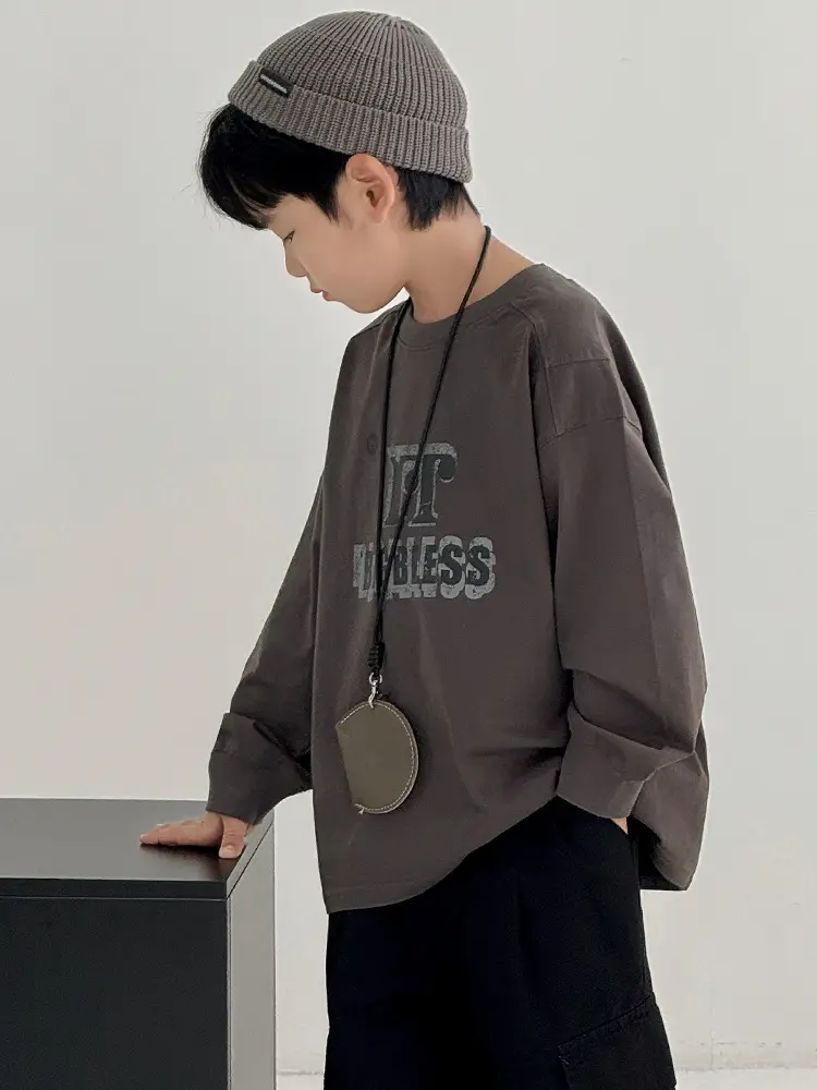 Boys Sweatshirt T-Shirt Korean Style Autumn 2025 - Image 3