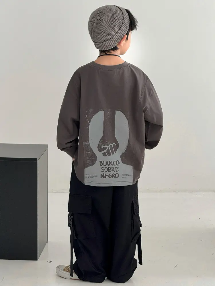 Boys Sweatshirt T-Shirt Korean Style Autumn 2025 - Image 5