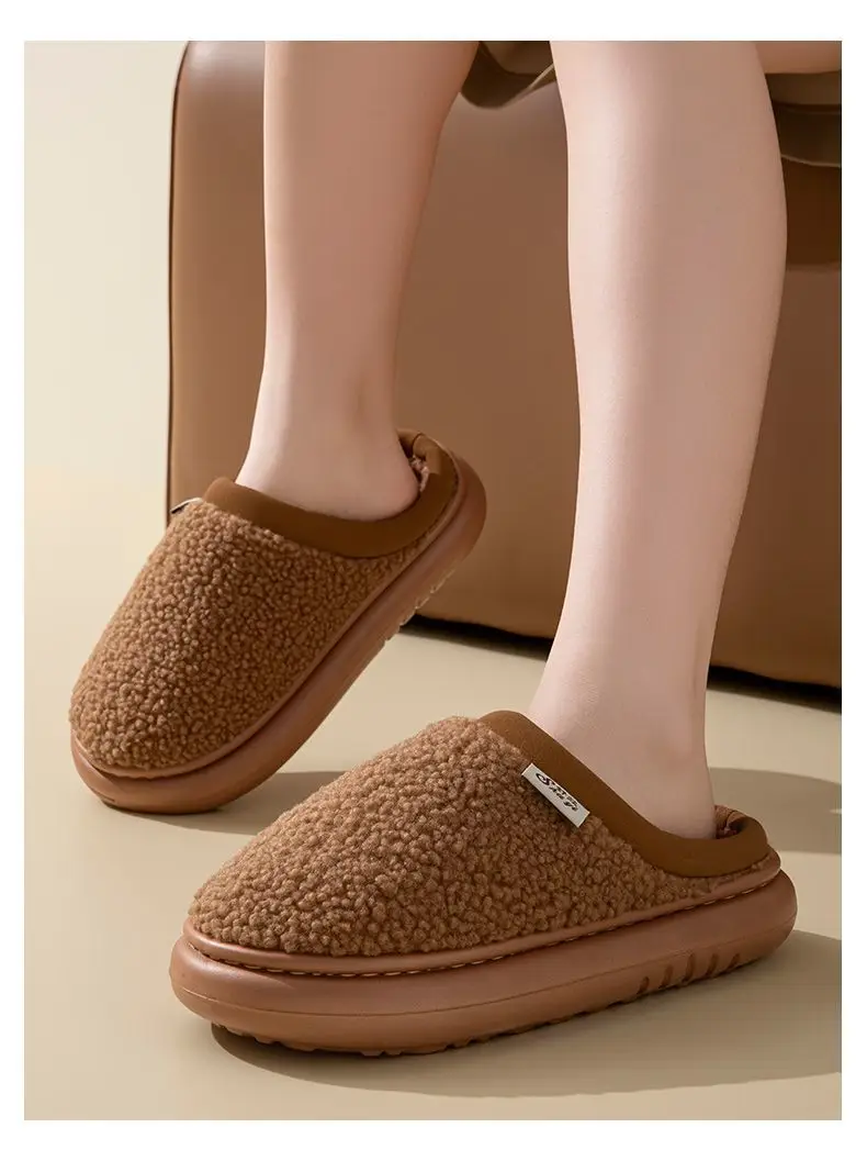 Plush Cotton Slippers for Women in Autumn and Winter 2026, New Thickened Indoor Home Cotton Slippers, Non-Slip and Warm for Men — feature 16