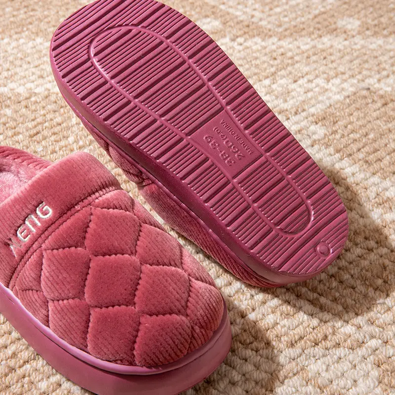 Japanese-Style Silent Cotton Slippers for Women Winter Office Open Indoor Cloth Bottom Home Wooden Floor Four-Season Silent Slippers for Men - Image 7