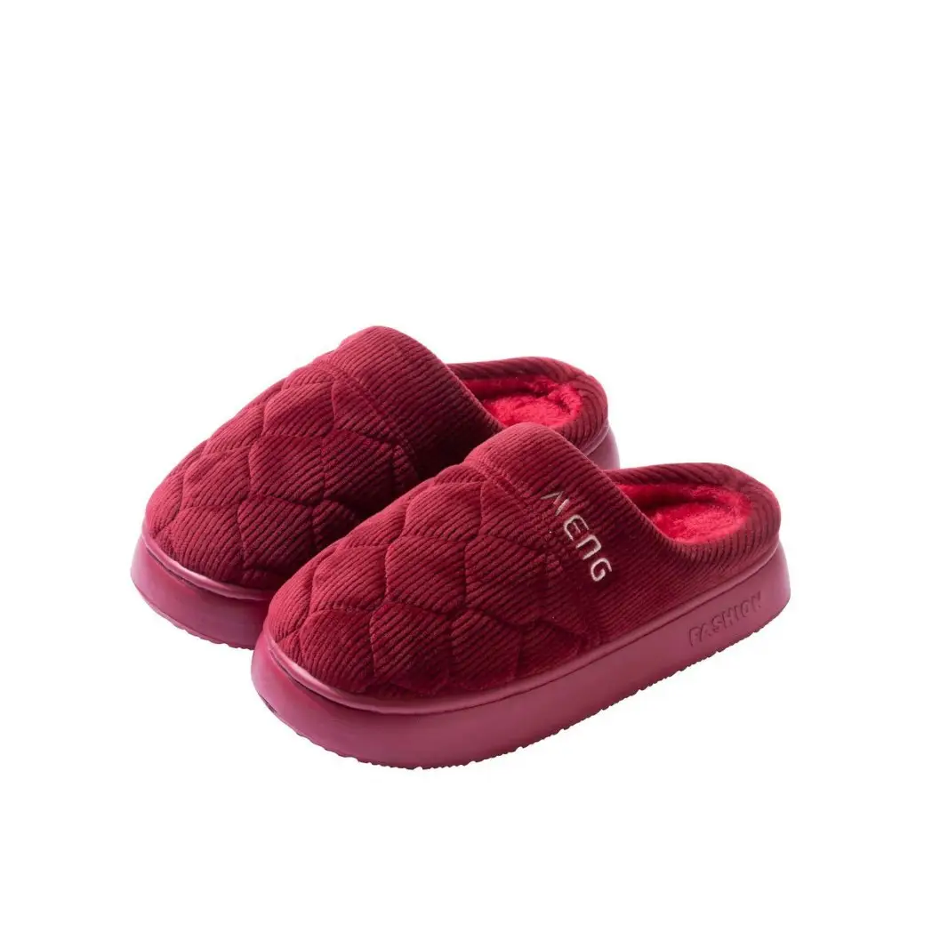 Japanese-Style Silent Cotton Slippers for Women Winter Office Open Indoor Cloth Bottom Home Wooden Floor Four-Season Silent Slippers for Men - Image 9
