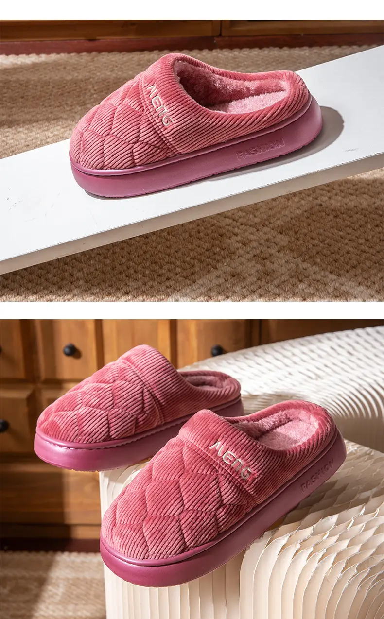 Japanese-Style Silent Cotton Slippers for Women Winter Office Open Indoor Cloth Bottom Home Wooden Floor Four-Season Silent Slippers for Men — feature 13