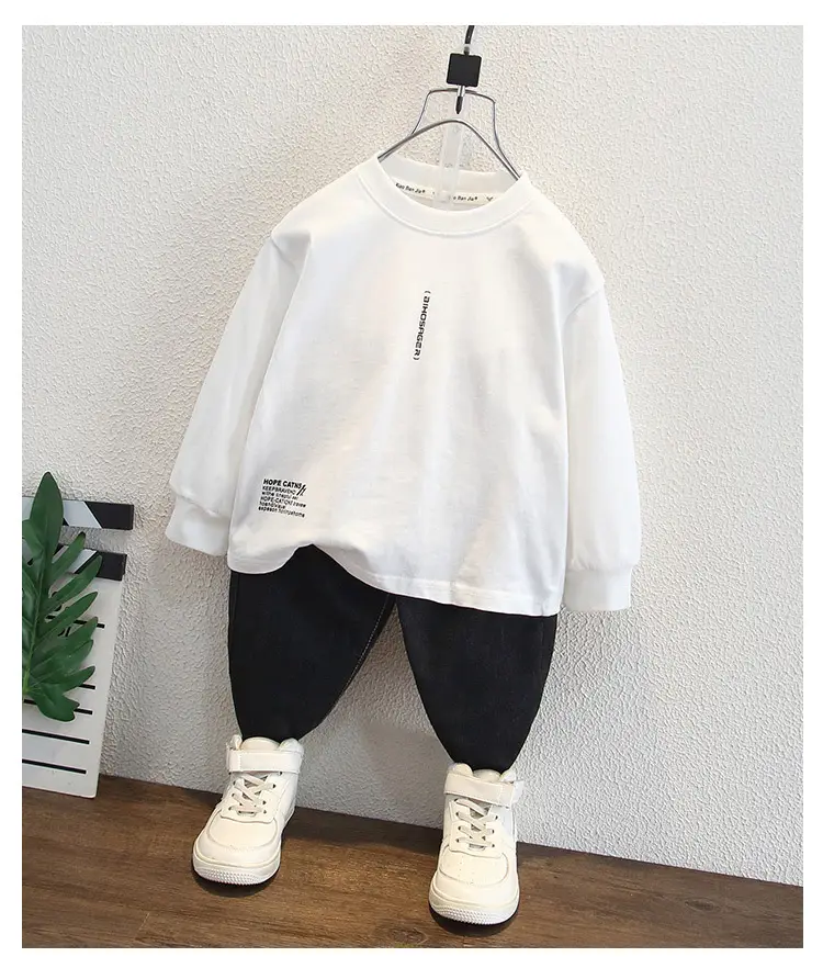 White Long Sleeve T-Shirt for Boys 2025 — feature 7