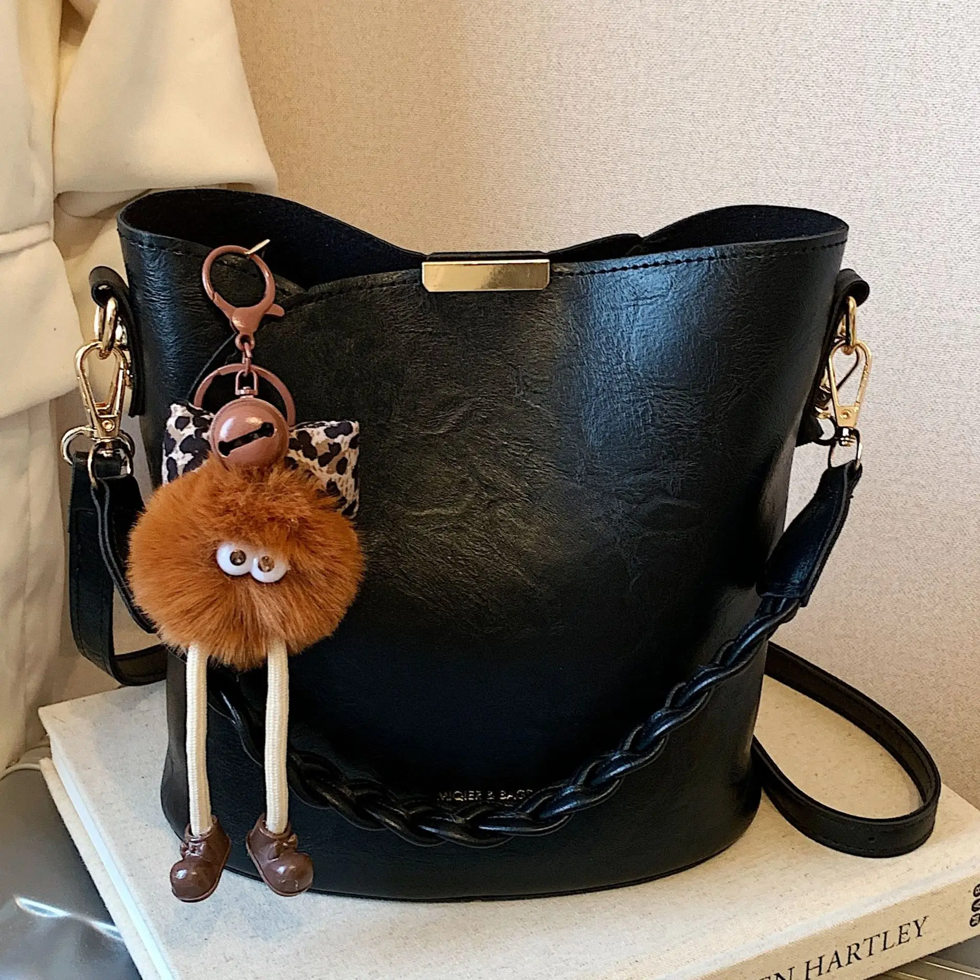 Retro Tote Bag Women Shoulder Crossbody Satchel Brown - Image 12