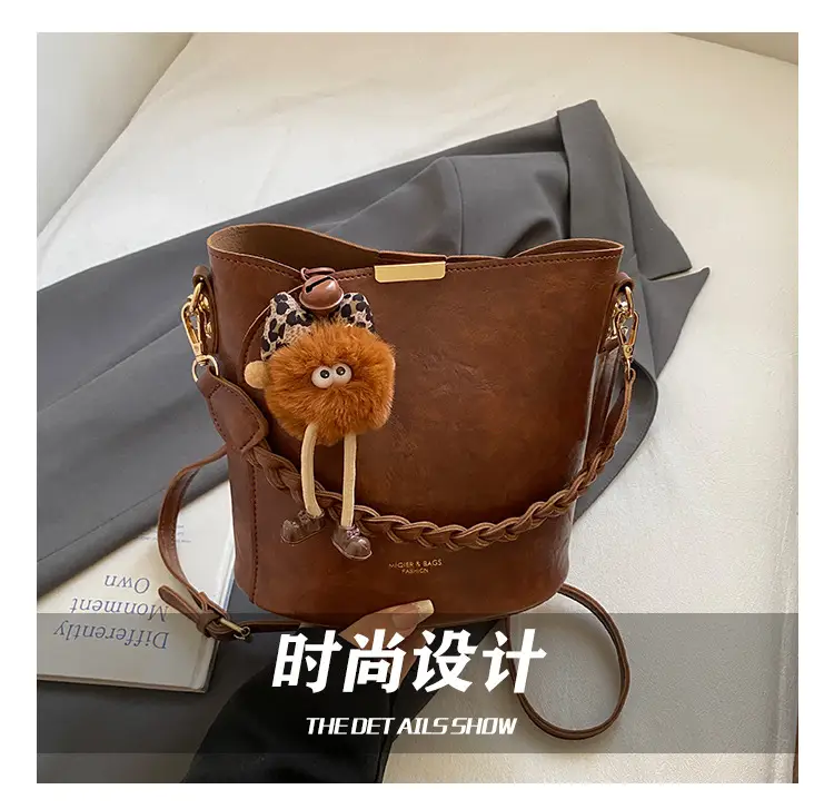 Retro Tote Bag Women Shoulder Crossbody Satchel Brown — feature 10