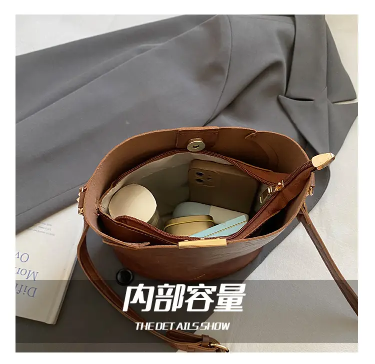 Retro Tote Bag Women Shoulder Crossbody Satchel Brown — feature 8