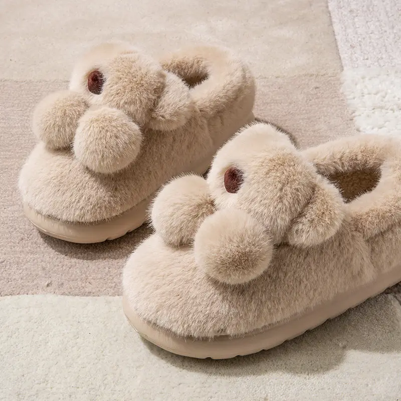 Covered Heel Cotton Slippers for Women Winter 2024 New Warm Fleece-Lined Home Indoor and Outdoor Wear Non-Slip Thick-Soled Cotton Shoes for Men - Image 10