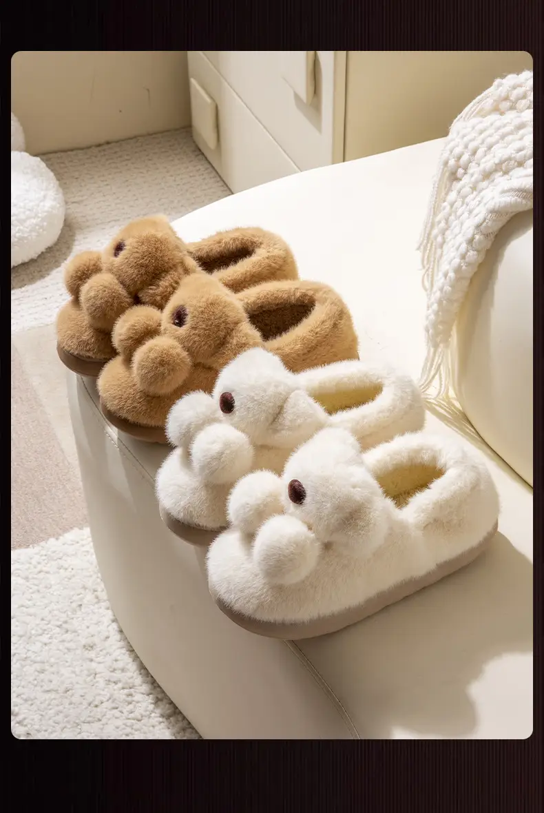 Covered Heel Cotton Slippers for Women Winter 2024 New Warm Fleece-Lined Home Indoor and Outdoor Wear Non-Slip Thick-Soled Cotton Shoes for Men — feature 16