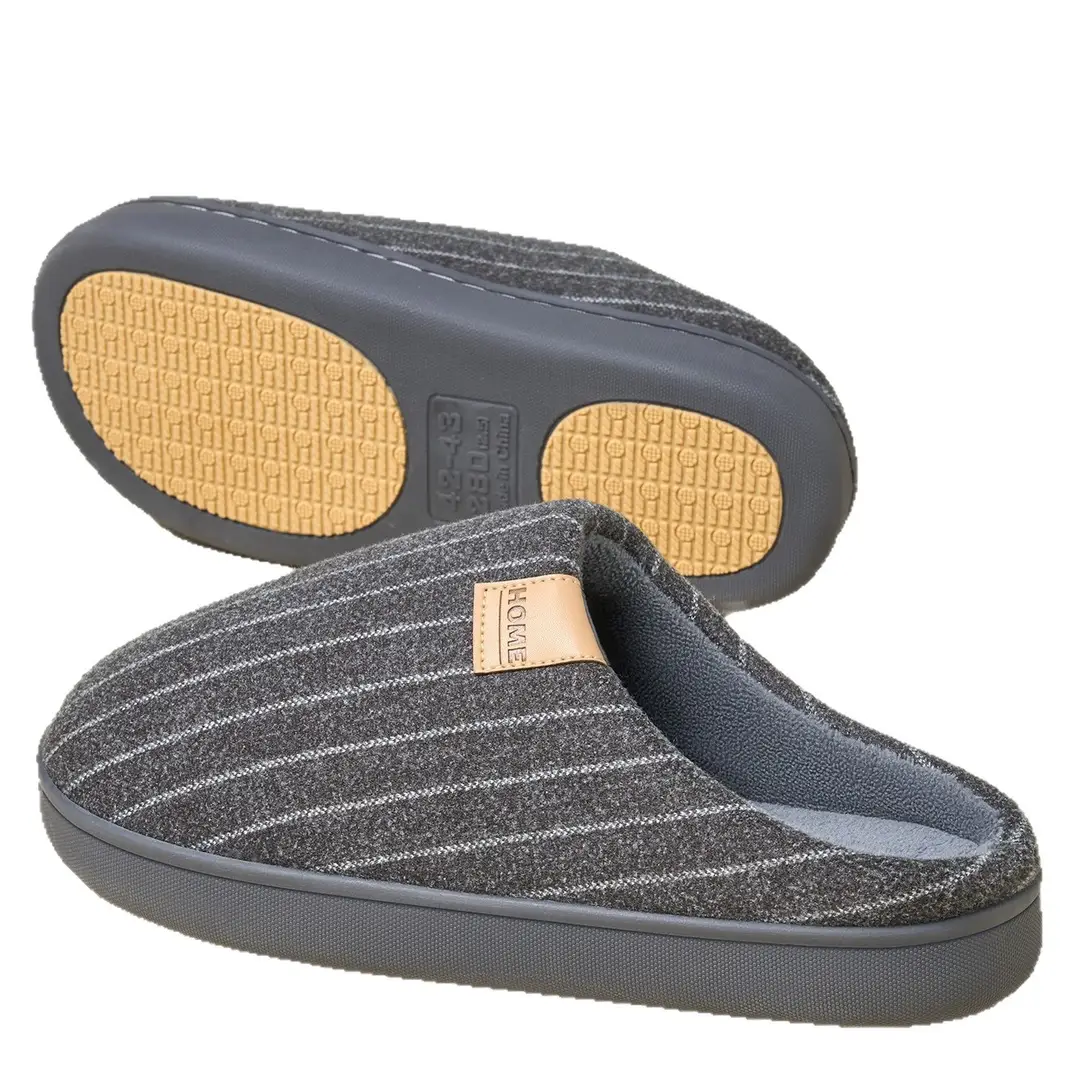 Cotton Slippers Tpr Anti-Slip Bottom Women's Winter 2025 New Indoor Home Warm Antibacterial Slippers Winter Men's - Image 13