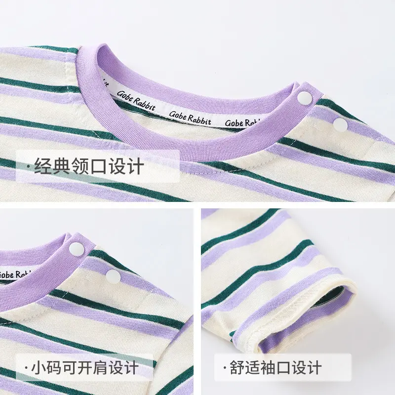 Autumn Boys Striped Long Sleeve T-Shirt - Image 5