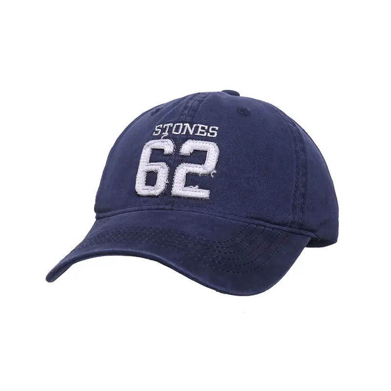 Women Baseball Cap 62 Number Wide Bristle Navy - Image 6