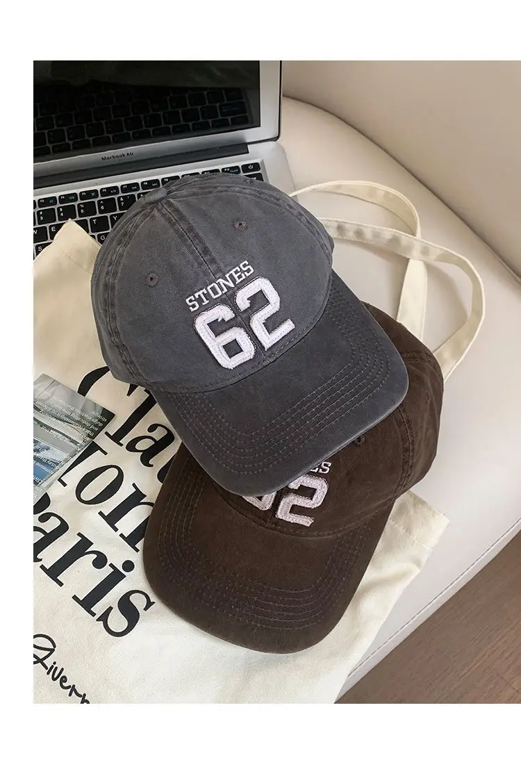 Women Baseball Cap 62 Number Wide Bristle Navy — feature 11