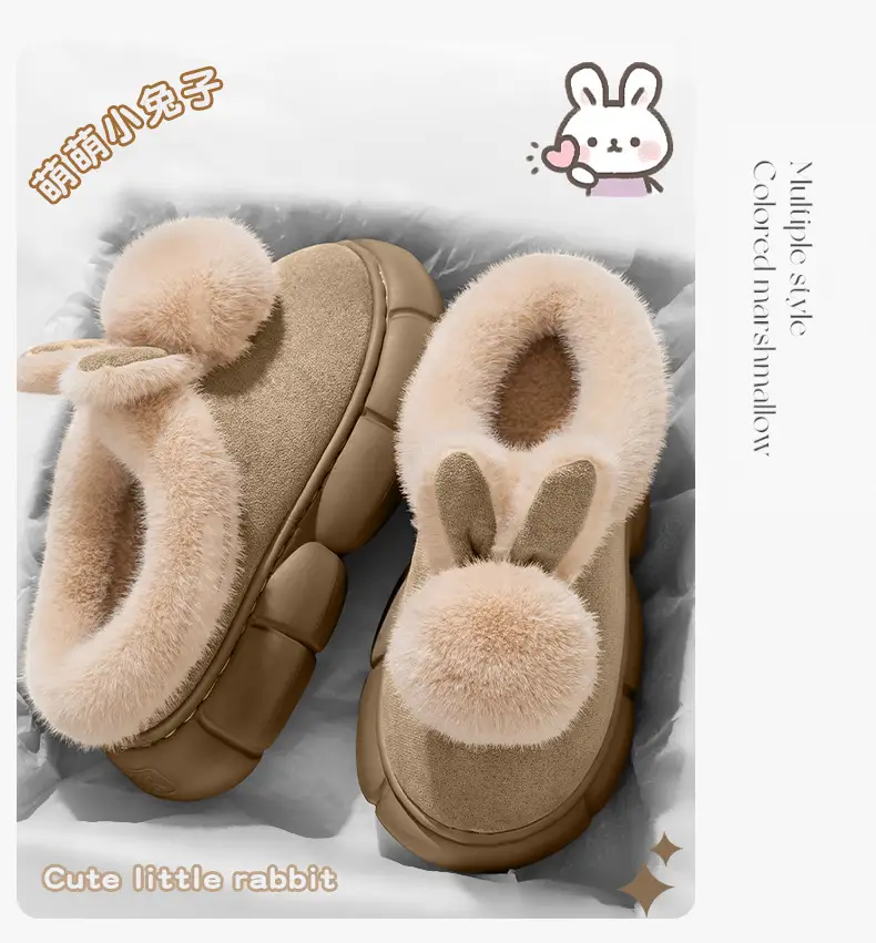 Women's Warm Bow Slippers Autumn Winter Shoes — feature 12