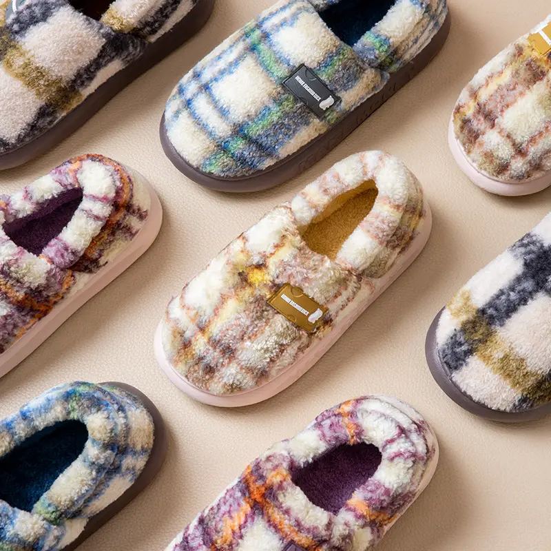 Fashion Cotton Slippers Winter 2025 New Women's Home Closed-Back Maternity Shoes Thickened Warm Non-Slip Plush Outdoor Wear - Image 12