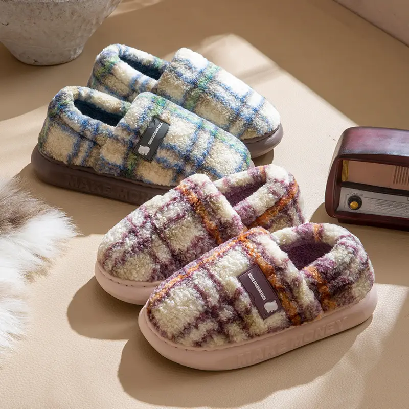 Fashion Cotton Slippers Winter 2025 New Women's Home Closed-Back Maternity Shoes Thickened Warm Non-Slip Plush Outdoor Wear - Image 13