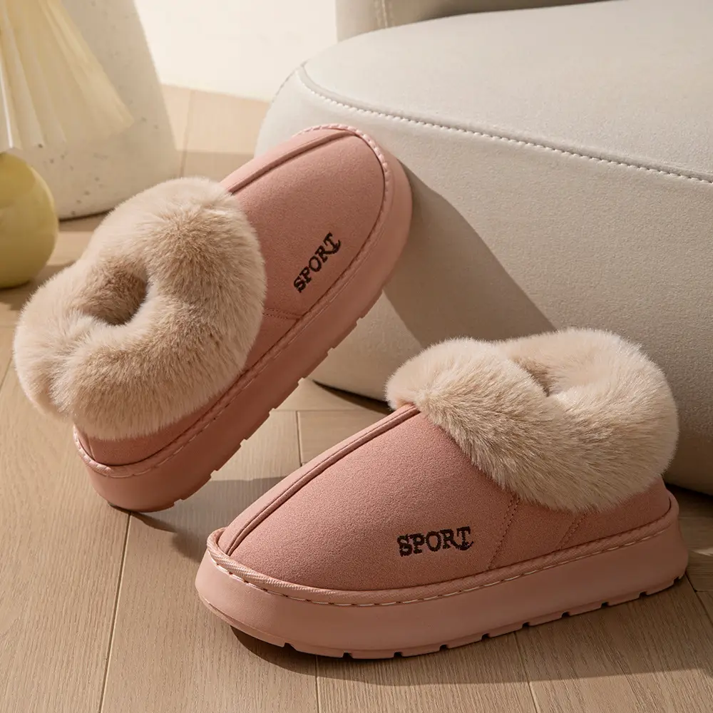 2025 Suede Couple Cotton Slippers for Home and Outdoor Wear, Warm Plush Thickeneded Men's and Women's Cotton Slippers with Full Sleeve - Image 7